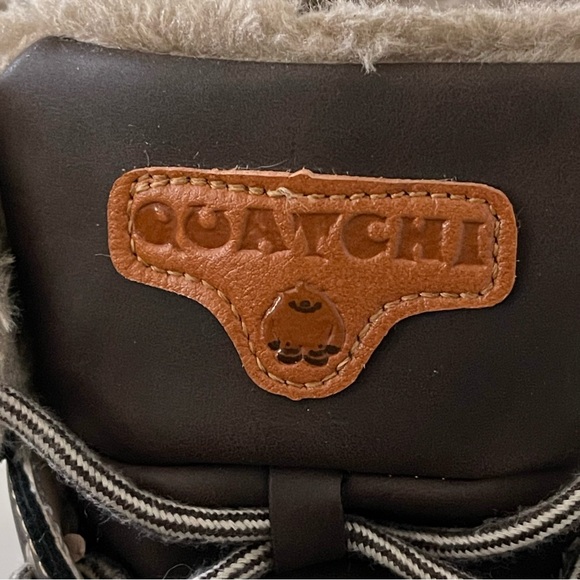 Quatchi Faux Fur Trim Lined Lace Up Winter Boots Brown Size 41 - Picture 8 of 14